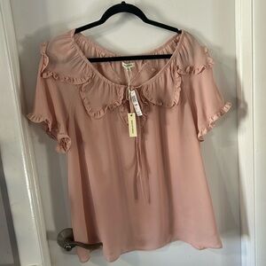 Ladies blouse short sleeve business casual size xl